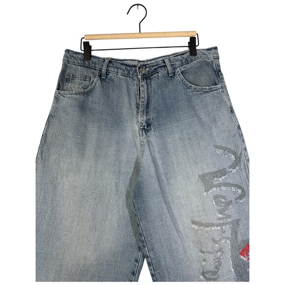 Vintage Straight Leg Printed Bermuda Denim Shorts 34 - Picture 2 of 7